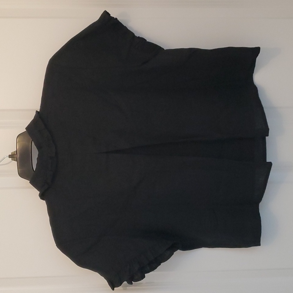 J.Crew, Short Sleeve Blouse, Size M, Black - Picture 6 of 13